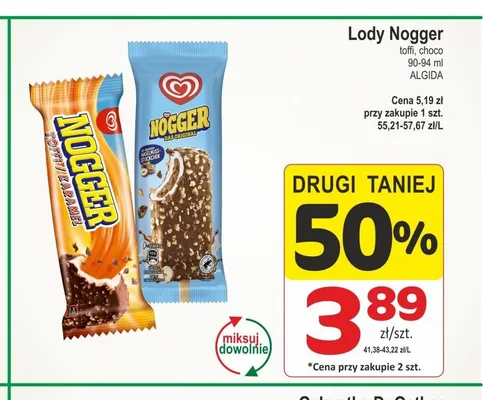 Lody Algida Nogger Toffi promocja w Marketvita