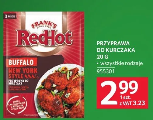 Przyprawa do kurczaka Frank's RedHot promocja w Selgros