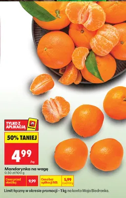 Mandarynka na wagę promocja w Biedronka