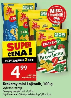 Krakersy mini różne rodzaje promocja w Twój Market