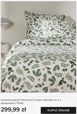 Komplet pościeli flanelowej Twigios 200x220 cm z 2 poszewkami 70x80 home & you promocja w home&you