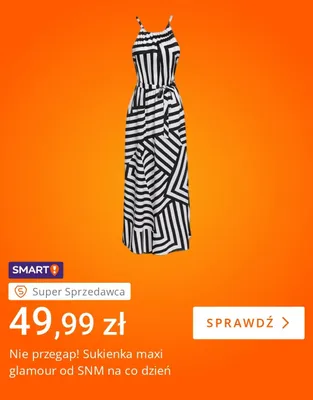 Sukienka damska maxi glamour SNM promocja w Allegro