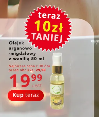 Olejek arganowo-migdałowy z wanilią promocja w Poczta Polska