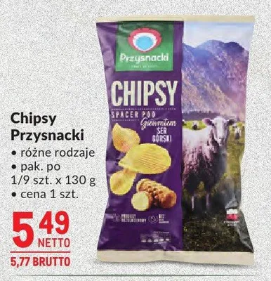 Chipsy Przysnacki różne rodzaje promocja w Makro