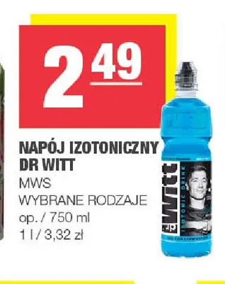 Napój izotoniczny Dr Witt promocja w SPAR