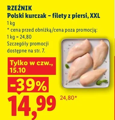 Polski kurczak - filety z piersi XXL Rzeźnik promocja w Lidl