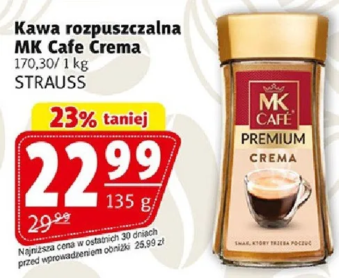 Kawa rozpuszczalna MK Cafe Crema promocja w Prim Market