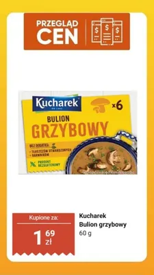 Bulion grzybowy Kucharek promocja w Dino