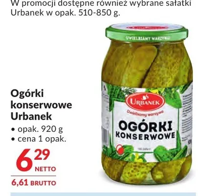 Ogórki konserwowe Urbanek promocja w Makro