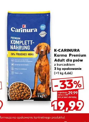 Karma premium adult dla psów z kurczakiem K-Carinura promocja w Kaufland