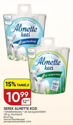 Serek kozi Almette śmietankowy promocja w Chata Polska