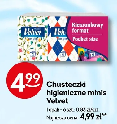Chusteczki higieniczne minis promocja w Żabka
