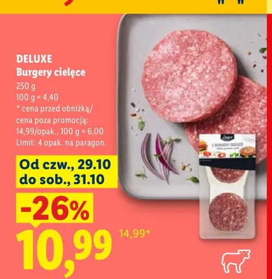 Burgery cielęce Deluxe promocja w Lidl