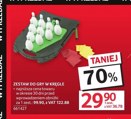Zestaw do gry w kręgle promocja w Selgros