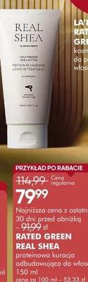 Proteinowa kuracja odbudowująca do włosów Rated Green promocja w Super-Pharm