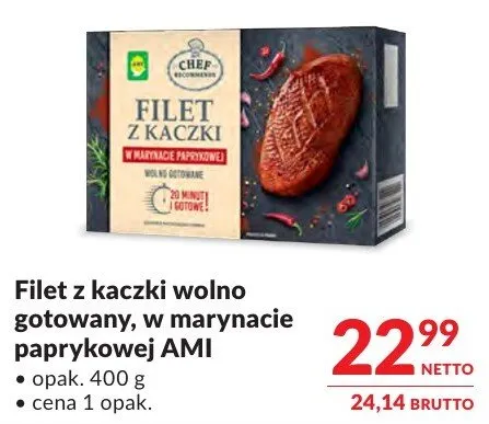 Filet z kaczki wolno gotowany w marynacie paprykowej AMI promocja w Makro