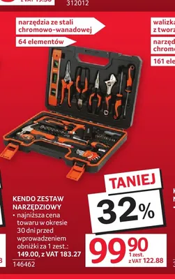 Zestaw narzędziowy Kendo 64 elementy promocja w Selgros