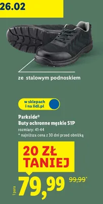 Buty ochronne męskie S1P promocja w Lidl