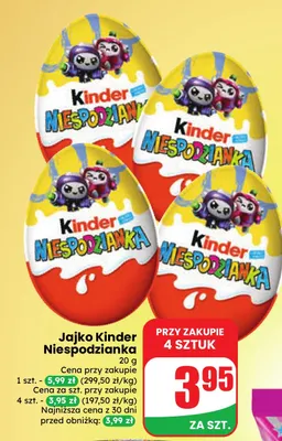 Jajko Kinder Niespodzianka promocja w Dino
