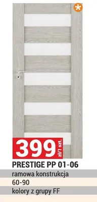 Drzwi Prestige PP 01-06 ramowa konstrukcja promocja w Merkury Market