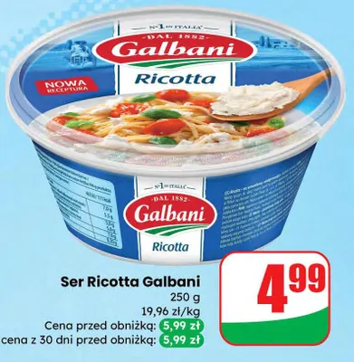 Ser Ricotta 250 g promocja w Dino