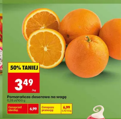 Pomarańcze deserowe na wagę promocja w Biedronka