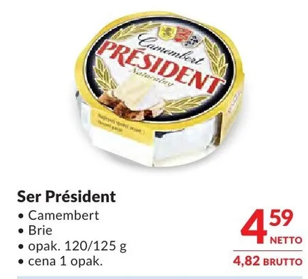 Ser Président Camembert Brie promocja w Makro