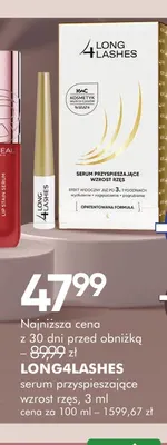 Serum przyspieszające wzrost rzęs Long4Lashes promocja w Super-Pharm