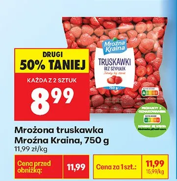 Truskawki mrożone promocja w Biedronka