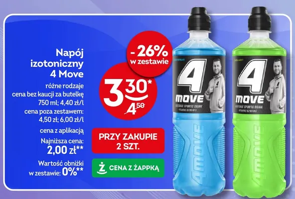 Napój izotoniczny 4 Move promocja w Żabka