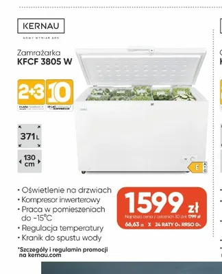 Zamrażarka Kernau Kfcf 3805W promocja w Max Elektro