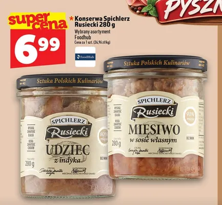 Konserwa Spichlerz Rusiecki mięsiwo w sosie własnym promocja w TOPAZ