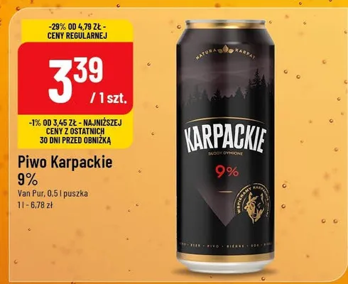 Piwo Karpackie 9% promocja w POLOmarket
