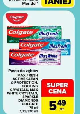 Pasta do zębów Max White Crystals Colgate promocja w Carrefour