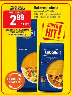Makaron Lubella Nitki cięte promocja w POLOmarket