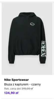 Bluza z kapturem Nike Sportswear czarny promocja w Lounge by Zalando