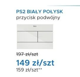 Przycisk spłukujący Roca PS2 biały połysk promocja w Blu Salony Łazienek