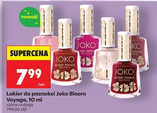 Lakier do paznokci Bloom Voyage różne rodzaje promocja w Biedronka
