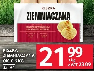 Kiszka ziemniaczana JBB Bałdyga ok. 0,6 kg promocja w Selgros