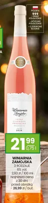 Wino Winiarnia Zamojska białe półsłodkie polskie 6% vol. promocja w Twój Market