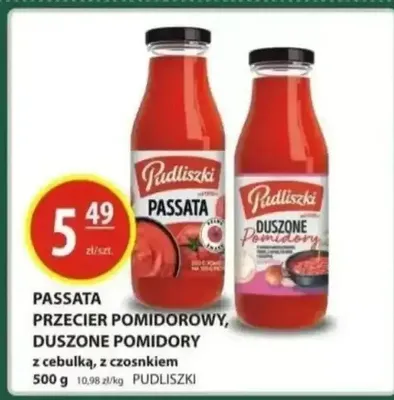 Passata przecier pomidorowy, duszone pomidory z cebulką, z czosnkiem promocja w Zielony Koszyk