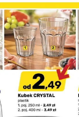 Kubek CRYSTAL 250 ml promocja w Bricomarche