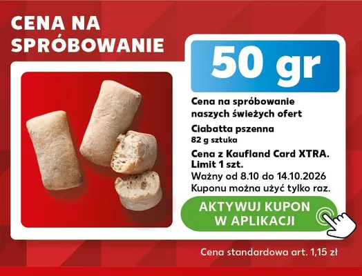Ciabatta pszenna promocja w Kaufland