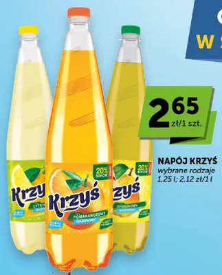Napój Krzyś wybrane rodzaje promocja w ABC