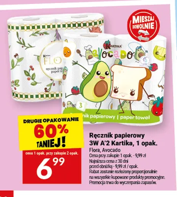 Ręcznik papierowy 3W Kartika Avocado 2-pak promocja w Twój Market