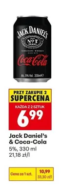 Napój Jack Daniel's & Coca-Cola promocja w Biedronka