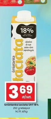 Śmietanka Łaciata UHT 18% Mlekpol promocja w emma MARKET