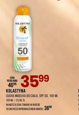 Sucha mgiełka do ciała SPF 50 Kolastyna promocja w Drogerie Natura