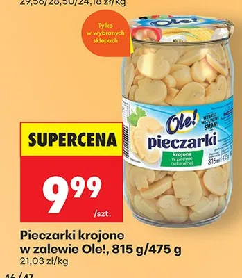 Pieczarki krojone w zalewie promocja w Biedronka
