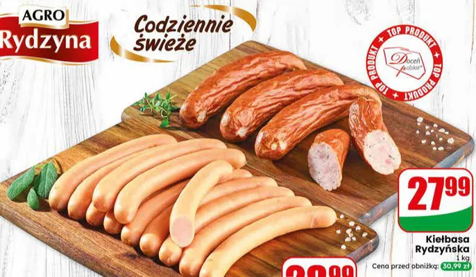 Parówki Delikatesowe Agro Rydzyna promocja w Dino